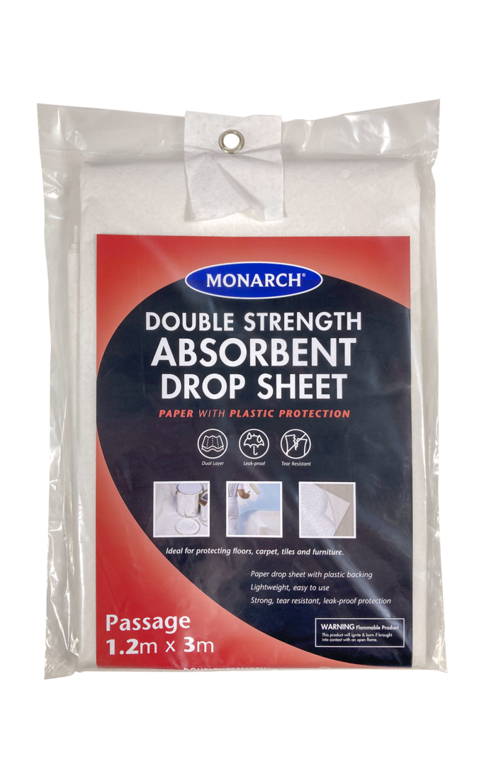 1.2m x 3.0m Double Strength Paper Poly Drop Sheet