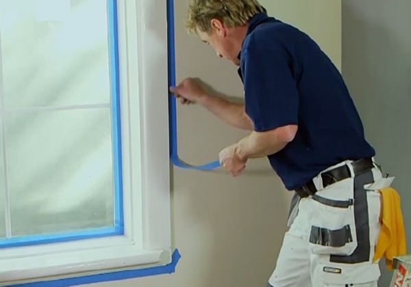STEP 4: Masking - paint window frames