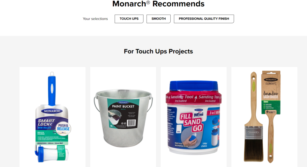 Complete Small Touch-Up Jobs with Ease Using Monarch's Product Finder